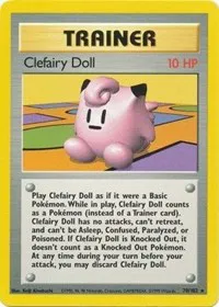 A picture of the Clefairy Doll Pokemon card from Base Set